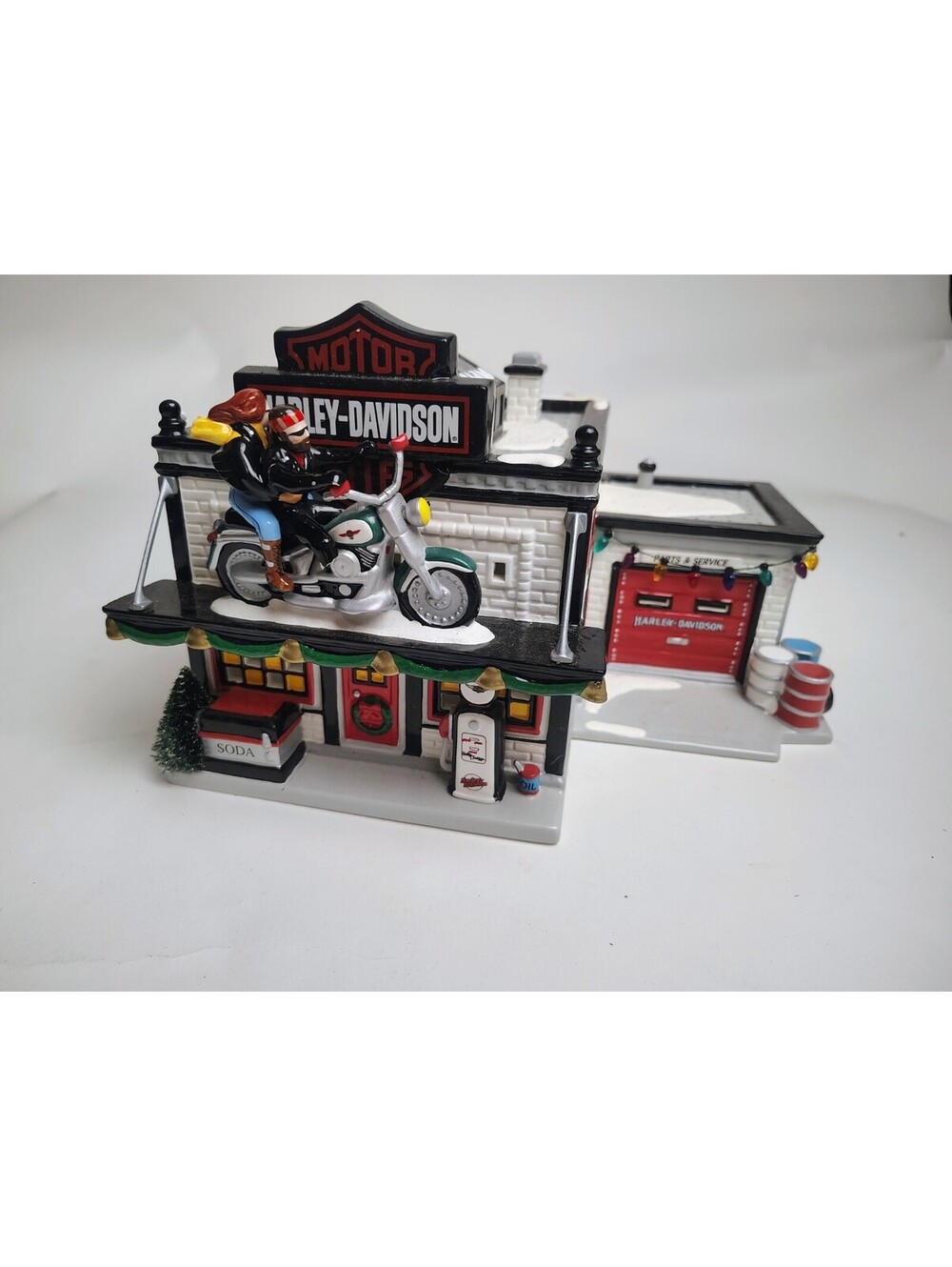 Dept 56 Original Snow Village Harley-Davidson Motorcycle Shop 56.54886 Boxed VTG